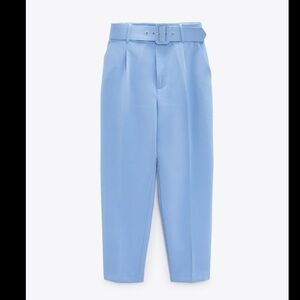 Zara Women’s Light Blue Belted Dress Pants